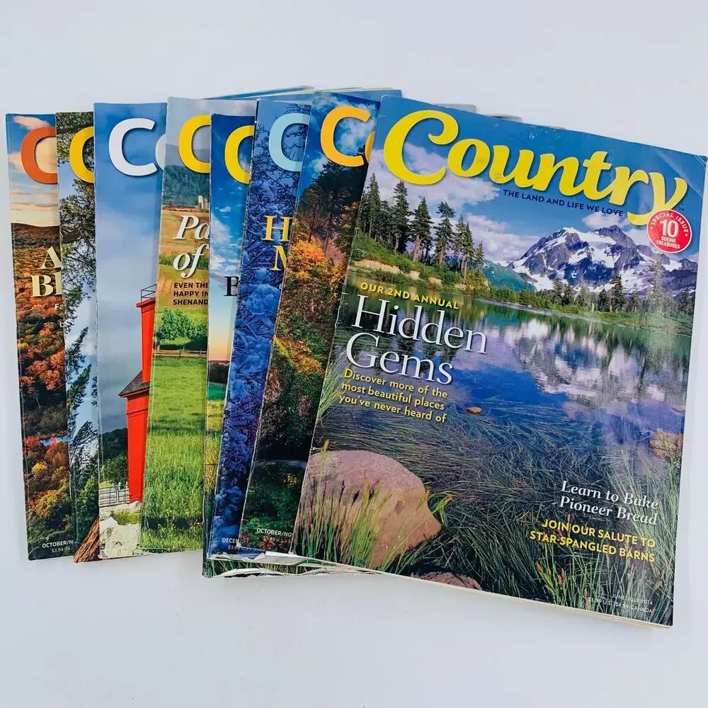 Country Magazine Lot Of 8 2014 2017 2018 Issues Farm Nature Iowa Holiday Summer